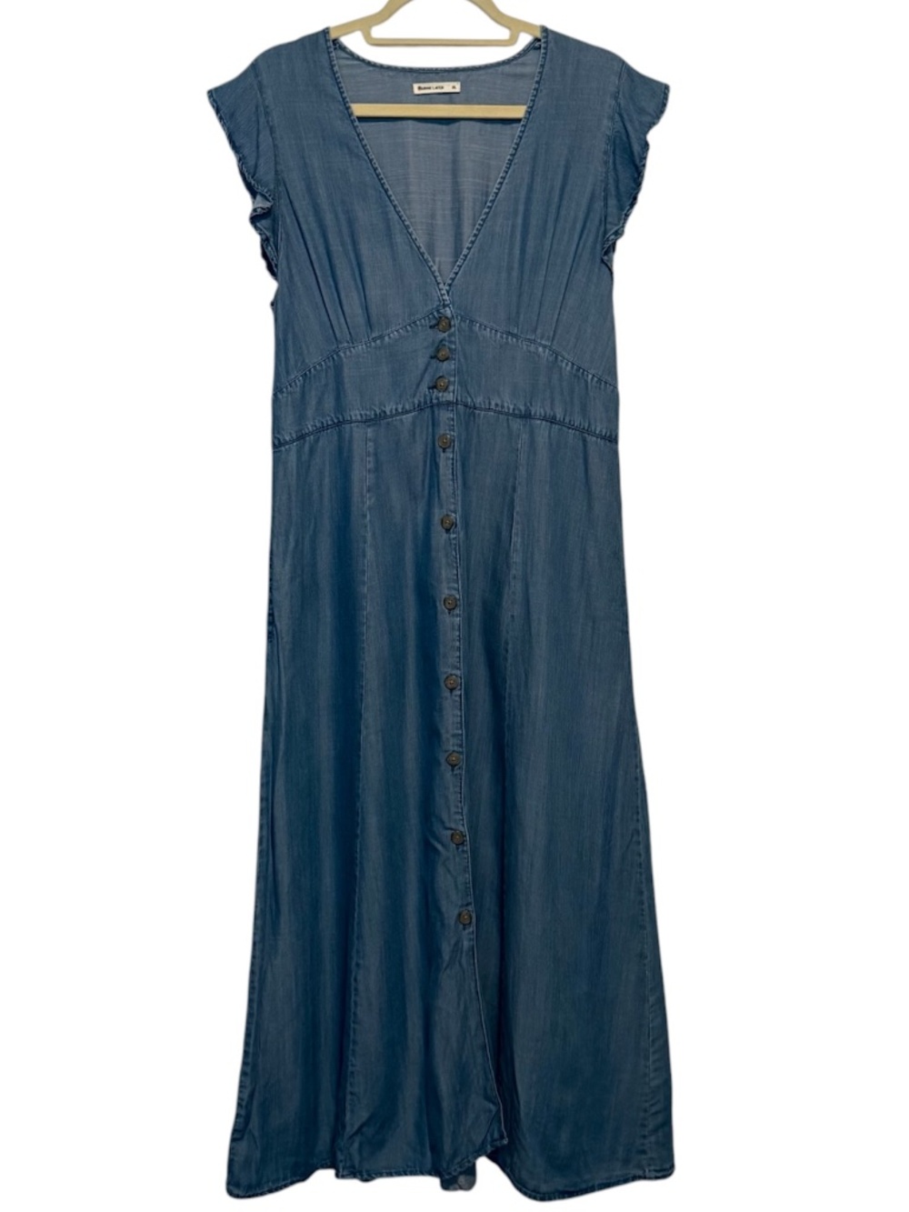 Marine Layer Camila Chambray Button Front Midi Dress Size XL - Picture 2 of 16